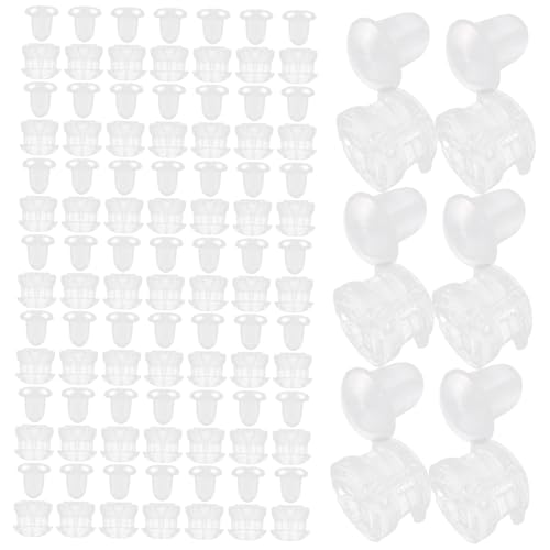 Tofficu 1 Schachtel Leichte Transparente Ohrstöpsel für Ohrringe Mittlere Hamburger Ohrverschlüsse Sichere Ohrring Verschlüsse Zubehör für DIY Schmuck Hypoallergen Vielseitig Einsetzbar von Tofficu