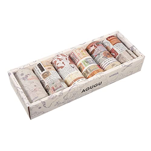 Tofficu 1 Schachtel Papier Klebeband bastelset basteln für decor Vintage-Tagebuchzubehör Schreibwaren Washi Tape zum Verpacken von Geschenken Handkontoband Japanisches Papier von Tofficu