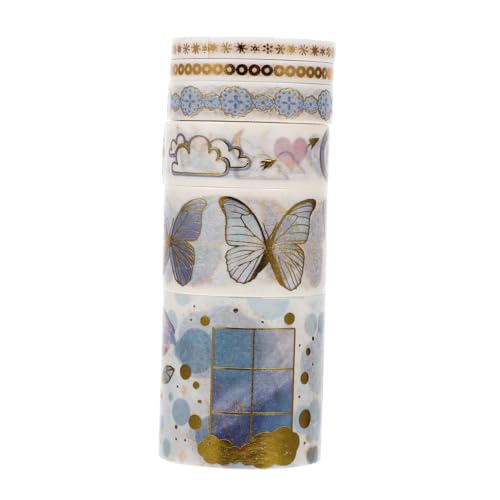 Tofficu 1 Schachtel Washi Tape Selbstklebendes Gilding Tape Buntes Dekoratives Klebeband für DIY Scrapbooking Reise Tagebuch Sticker und Geschenkverpackung Tofficu 1 Schachtel Washi Tape Selbstklebendes Gilding Tape Buntes Dekoratives Klebeband für DIY Scrapbooking Reise Tagebuch Sticker und Geschenkverpackung von Tofficu