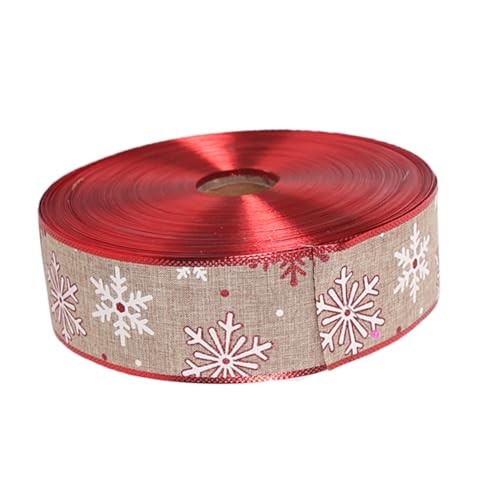 Tofficu 1 Stück Gurtbandimitat aus Leinen Weihnachtsband Hochzeitsdekorationen für Stoff seidenband ribbon Textilband weihnachtdeko regalkorb dekoratives Band Gürtelwickelband Eisendraht von Tofficu