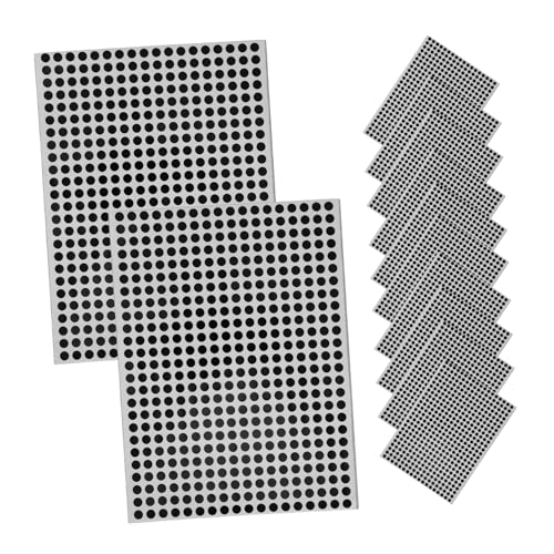 Tofficu 10 Blatt Aufkleber Tag farbig rund Markierungen Etikett Spender nummeriert Schild Kreis Zahlen büro haushaltswaren stoffe Kennzeichnen klebepunkte klebriger Punkt Papier Black von Tofficu