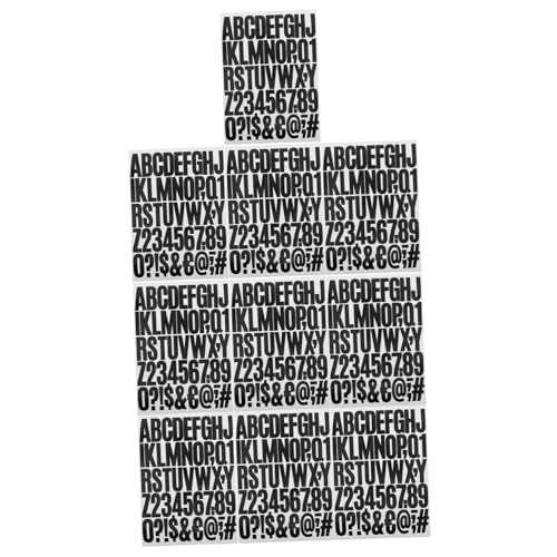 Tofficu 10 Blatt Buchstaben und Zahlen Sticker Schwarz Selbstklebend für Scrapbooking Handlettering DIY Bastelprojekte Vielseitig Einsetzbar für Schule Büro Künstlerisches Gestalten von Tofficu