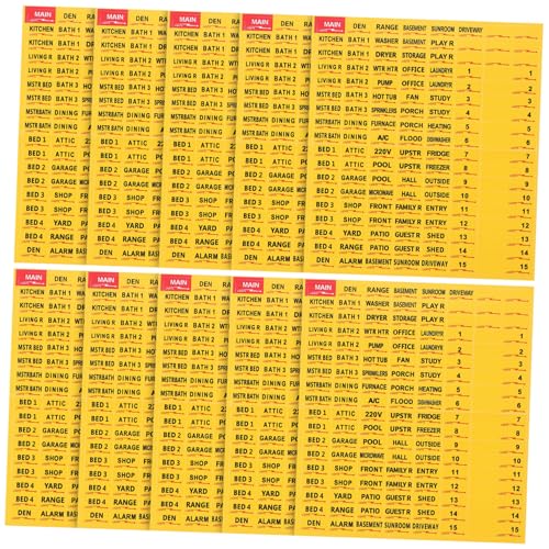 Tofficu 10 Blatt Leistungsschalter -Tags Breaker Etiketten Abdeckung Leistungsschalterfeld Aufkleber Beschriftungen Schaltung Schalttafelschild Drahtetikett Lichtschalter aufkleber Papier von Tofficu