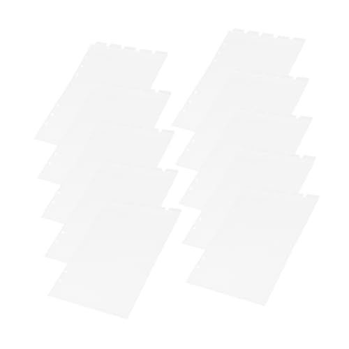 Tofficu 10 Blatt Notizbuch Trennblätter Transparente Abnehmbare Register für Notizblöcke und Ordner Praktische Seitenteiler für Journale Berichte und Präsentationen von Tofficu