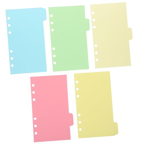 Tofficu 10 Blatt Teilige Register trennblätter Bunte Index papier teiler mit Beschreibbaren Tabs für Ringordner Notizbücher und Planer Praktische Organisation für Büro und Schule von Tofficu