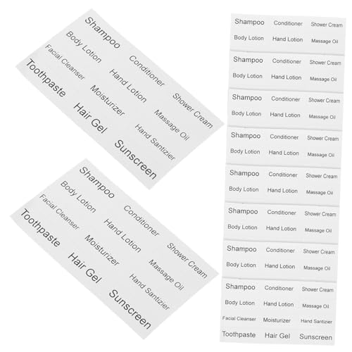 Tofficu 10 Blatt Wasserfeste Kosmetikflaschen etiketten Selbstklebende Reise aufkleber für Shampoo Pflegeprodukte Wiederbefüllbare Flaschen Beschriftbar Praktische Organisation für Tofficu 10 Blatt Wasserfeste Kosmetikflaschen etiketten Selbstklebende Reise aufkleber für Shampoo Pflegeprodukte Wiederbefüllbare Flaschen Beschriftbar Praktische Organisation für von Tofficu