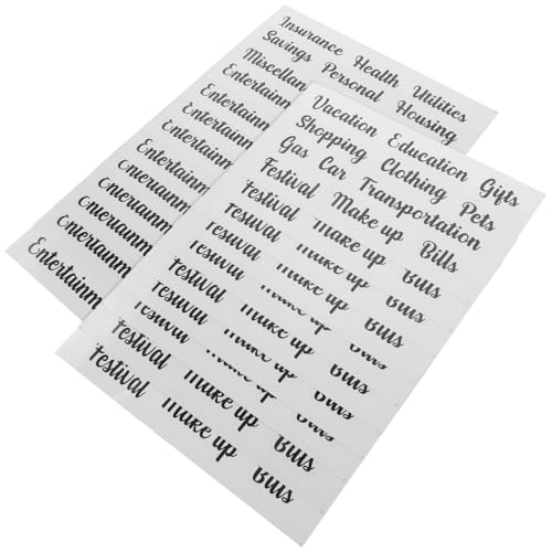 Tofficu 10 Sätze Klassifizierende Budgetetiketten Kleine Aufkleber für Geldumschläge Tragbare Buchstaben Sticker Praktisch für Tägliche Finanzplanung und Haushaltsorganisation von Tofficu
