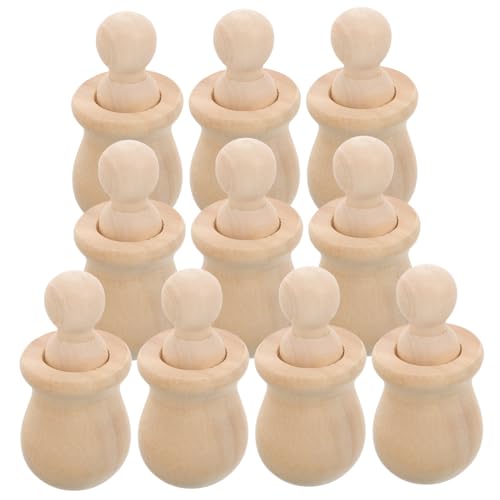Tofficu 10 Satz Unbemalte Holz Puppen zum Bemalen DIY Kreativset für Natürliche Holz Figuren für Bastelprojekte Fördert Feinmotorik und Künstlerische Gestaltung Tofficu 10 Satz Unbemalte Holz Puppen zum Bemalen DIY Kreativset für Natürliche Holz Figuren für Bastelprojekte Fördert Feinmotorik und Künstlerische Gestaltung von Tofficu