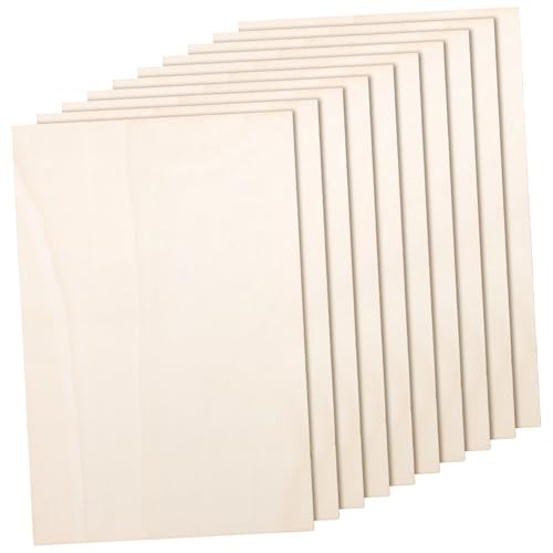 Tofficu 10 Stück Blätter Leer Basteltafeln Planke Für Beige Holz von Tofficu