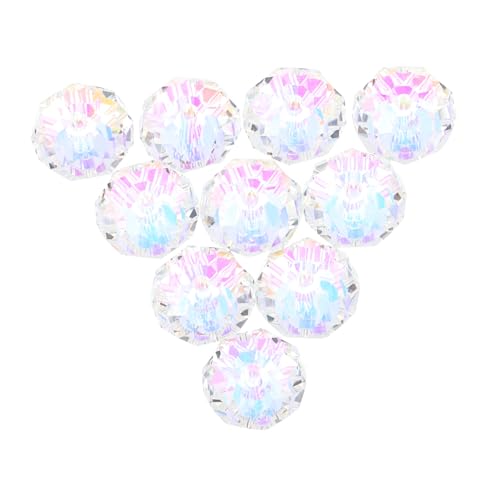 Tofficu 10 Stück Bunte Kristallperlen Perlen zur Herstellung von Armbändern runde Kristallperlen Basteln Sie lose Perlen Runde Perlen Bastelperlen mit Löchern künstlicher Kristall Tofficu 10 Stück Bunte Kristallperlen Perlen zur Herstellung von Armbändern runde Kristallperlen Basteln Sie lose Perlen Runde Perlen Bastelperlen mit Löchern künstlicher Kristall von Tofficu