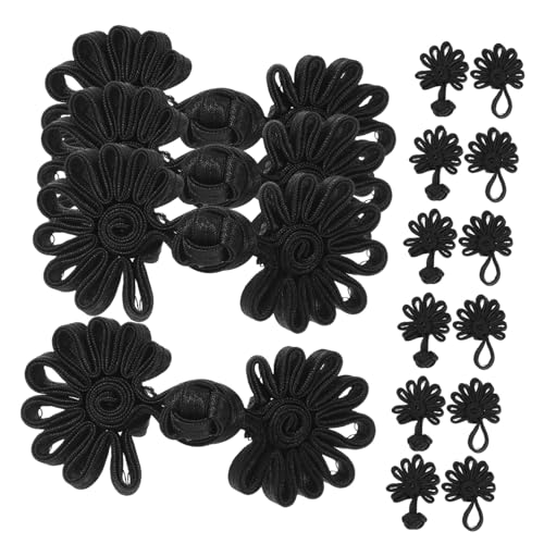 Tofficu 10 Stück Cheongsam-Knöpfe chinesischer Verschlussknopf geknoteter Knopf Schaltfläche im chinesischen Stil Knöpfe für Mäntel Knebelverschlüsse zum Nähen Umschalttasten Satin Schwarz Tofficu 10 Stück Cheongsam-Knöpfe chinesischer Verschlussknopf geknoteter Knopf Schaltfläche im chinesischen Stil Knöpfe für Mäntel Knebelverschlüsse zum Nähen Umschalttasten Satin Schwarz von Tofficu