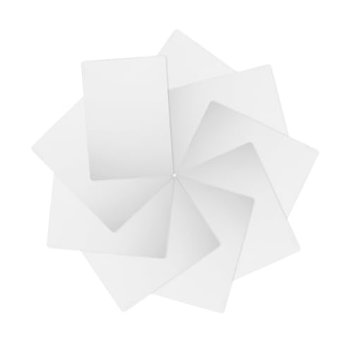 Tofficu 10 Stück Druckstift Kopierbrett Sternschablone Blumenschablonen Malbrett Sulfitpapierfolie Seidenschablonen Set Durchscheinender Kunststoff Schneemann Gesichtsschablone von Tofficu