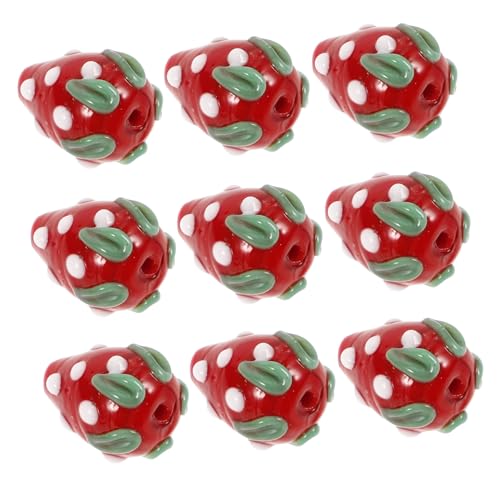 Tofficu 10 Stück Erdbeerperlen Bunt Erdbeere Winzig Für Party Stern Klein Mini Schmuck Perlen Zum Basteln Armband, Das Lose Perlen Herstellt Dekorative Abstandsperle Rot Plastik Tofficu 10 Stück Erdbeerperlen Bunt Erdbeere Winzig Für Party Stern Klein Mini Schmuck Perlen Zum Basteln Armband, Das Lose Perlen Herstellt Dekorative Abstandsperle Rot Plastik von Tofficu