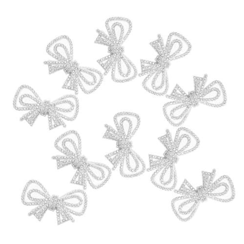 Tofficu 10 Stück Fliege-Stoffaufnäher selbstklebende Bogenflecken funkelnde Kristallschleifenapplikationen Schleifenflicken aufbügeln Bogenflecken Klebstoff Bug-Eisen-Patch Strass Silber Tofficu 10 Stück Fliege-Stoffaufnäher selbstklebende Bogenflecken funkelnde Kristallschleifenapplikationen Schleifenflicken aufbügeln Bogenflecken Klebstoff Bug-Eisen-Patch Strass Silber von Tofficu