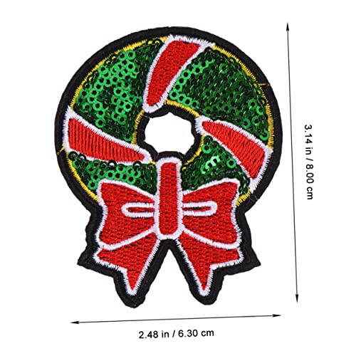 Tofficu 10 Stück Gestickter Stoffaufnäher Chenille-weihnachtsflicken Urlaub Gestickter Aufnäher Für Baum Nähen Weihnachtsmotive Für Kleidung Frohe Weihnachten Aufnäher Pailletten von Tofficu
