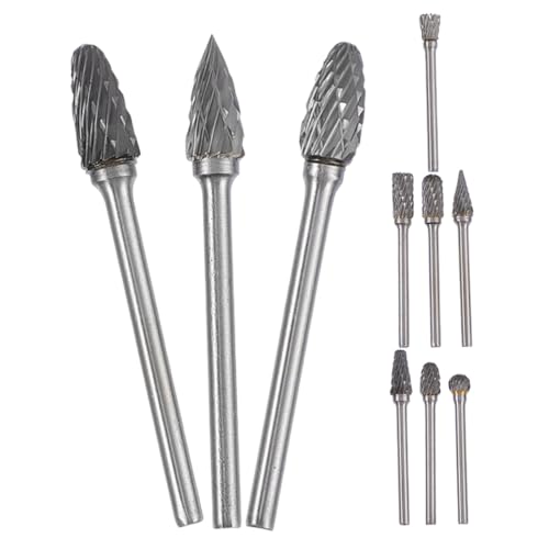Tofficu 10 Stück Hartmetall Doppelschnitt Rotary Burr Langlebige Wolframkarbid Frässtifte mit Schaft für Holzbearbeitung Gravur Polieren Bohren Vielseitig Kompatibel mit Drehwerkzeugen Tofficu 10 Stück Hartmetall Doppelschnitt Rotary Burr Langlebige Wolframkarbid Frässtifte mit Schaft für Holzbearbeitung Gravur Polieren Bohren Vielseitig Kompatibel mit Drehwerkzeugen von Tofficu