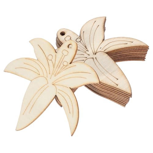 Tofficu 10 Stück Holzblumen Ausschnitte für Diy Bastelprojekte Unbearbeitete Holzscheiben Dekorieren Kinderfreundlich für Aktivitäten von Tofficu