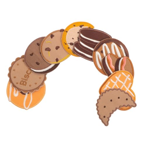 Tofficu 10 Stück Keks-stickerei-aufnäher: Applikation Zum Aufbügeln Oder Aufnähen Für Bastelarbeiten, Kinderkleidung, Rucksäcke, Hüte, Jacken, Kawaii-cartoon-dekorationszubehör Tofficu 10 Stück Keks-stickerei-aufnäher: Applikation Zum Aufbügeln Oder Aufnähen Für Bastelarbeiten, Kinderkleidung, Rucksäcke, Hüte, Jacken, Kawaii-cartoon-dekorationszubehör von Tofficu