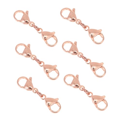 Tofficu 10 Stück Lobster Clasps Doppelte Klammer für Armband und Halskettenverbindungen Diy Schmuckzubehör Roségold für Bastelprojekte und Reparaturen Tofficu 10 Stück Lobster Clasps Doppelte Klammer für Armband und Halskettenverbindungen Diy Schmuckzubehör Roségold für Bastelprojekte und Reparaturen von Tofficu