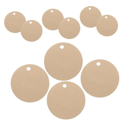 Tofficu 10 Stück Messing Runde Blanko Anhänger mit Loch Vielseitige Etiketten für Ventile Diy Bastelprojekte Langlebiges Material für Industrielle und Private Anwendungen von Tofficu
