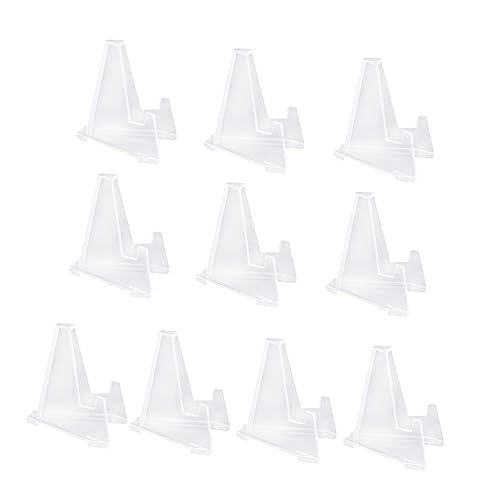 Tofficu 10 Stück Münzhalter Plastikständer kleiner Stand Anzeige Münzständer Staffelei Medaillenständer Münzsammelgestell steht Medaillen -Display -Rack Münzregal Münzsammelstand p.s Black von Tofficu