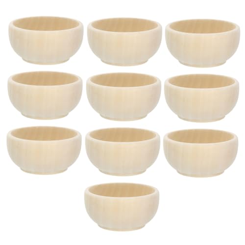 Tofficu 10 Stück Naturbelassene Unbemalte Holzschälchen Mini Diy Holzbowl Fein Geschliffen zum Basteln Bemalen Servierschälchen für Snacks und Nüsse Kreative Holzschalen Tofficu 10 Stück Naturbelassene Unbemalte Holzschälchen Mini Diy Holzbowl Fein Geschliffen zum Basteln Bemalen Servierschälchen für Snacks und Nüsse Kreative Holzschalen von Tofficu