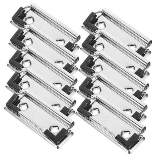Tofficu 10 Stück Starker Metall clipboard Clips Montierbare Dokumentenhalter für Klemmbretter Feste Befestigung Platzsparend für Büro Schule und Heimgebrauch von Tofficu