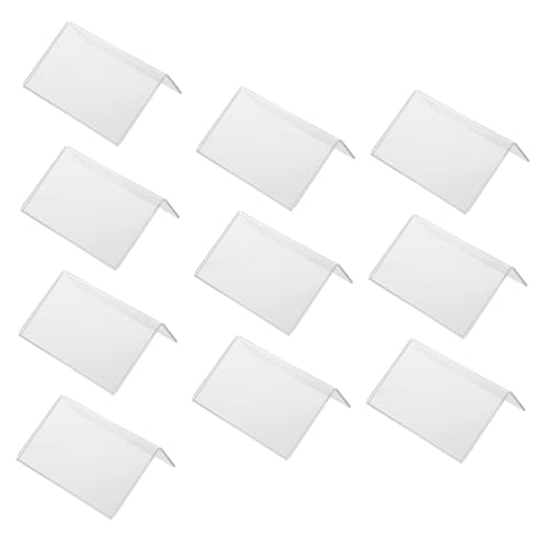 Tofficu 10 Stück Teiliges Acryl Schildhalter mit Selbstklebender Rückseite Förmige Transparente Preisschildhalter für Tisch Stabiler Aufsteller Vielseitig Einsetzbar für Schilder und Tofficu 10 Stück Teiliges Acryl Schildhalter mit Selbstklebender Rückseite Förmige Transparente Preisschildhalter für Tisch Stabiler Aufsteller Vielseitig Einsetzbar für Schilder und von Tofficu