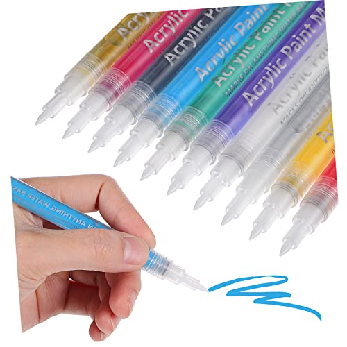 Tofficu 10 Stück Teiliges Acrylfarbe Marker Spitze Langlebig Geformt Vielseitig für DIY Kunsthandwerk Nageldesign Steinmalerei für Schüler und Lehrer Tofficu 10 Stück Teiliges Acrylfarbe Marker Spitze Langlebig Geformt Vielseitig für DIY Kunsthandwerk Nageldesign Steinmalerei für Schüler und Lehrer von Tofficu