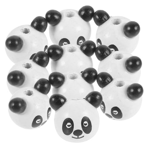 Tofficu 10 Stück Teiliges Bunte Holzperlen Tierkopf design Panda Stil Natürliche DIY Bastelperlen für Armband Schmuckherstellung Kreative Holzperlen Zubehör für Jungen und Mädchen Tofficu 10 Stück Teiliges Bunte Holzperlen Tierkopf design Panda Stil Natürliche DIY Bastelperlen für Armband Schmuckherstellung Kreative Holzperlen Zubehör für Jungen und Mädchen von Tofficu