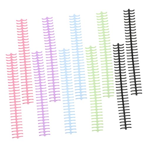 Tofficu 10 Stück Teiliges Bunte Kunststoff Buchbinderinge Abnehmbare Spiralbindung Ringe Vielseitig für Loseblatt Notizbücher Scrapbooks DIY Alben Robust und Einfach zu Bedienen für von Tofficu