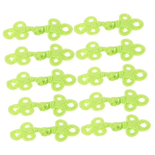 Tofficu 10 Stück Teiliges Chinesische Knotenknöpfe Handgefertigt Dreiblättrige Froschverschluss Knöpfe Traditionelle Cheongsam Accessoires für Frühlings und Sommerkleidung von Tofficu