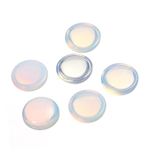 Tofficu 10 Stück Teiliges DIY Opalstein Flache Schmucksteine für Anhänger Basteln Damen Mädchen Schmuckzubehör Langlebig Edelsteinartig Handgefertigt von Tofficu