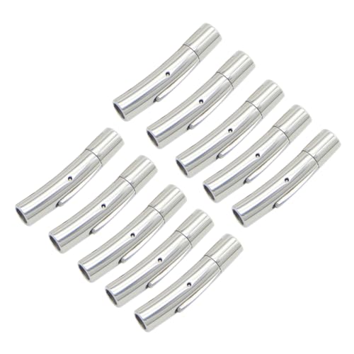 Tofficu 10 Stück Teiliges Edelstahl Armband Verschluss Langlebige Schmuckverbinder mit Endkappen Hautfreundlich und Leicht für Handgefertigte Halsketten Armbänder DIY Schmuckherstellung Tofficu 10 Stück Teiliges Edelstahl Armband Verschluss Langlebige Schmuckverbinder mit Endkappen Hautfreundlich und Leicht für Handgefertigte Halsketten Armbänder DIY Schmuckherstellung von Tofficu