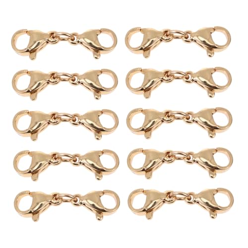 Tofficu 10 Stück Teiliges Edelstahl Lobster Karabinerverschlüsse für Schmuckherstellung Glänzend Poliert Leichtes Design Geeignet für Halsketten Armbänder DIY Schmuckverbinder und Tofficu 10 Stück Teiliges Edelstahl Lobster Karabinerverschlüsse für Schmuckherstellung Glänzend Poliert Leichtes Design Geeignet für Halsketten Armbänder DIY Schmuckverbinder und von Tofficu