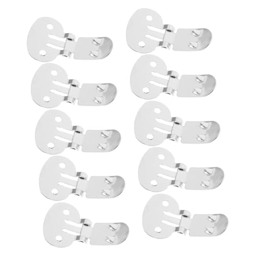 Tofficu 10 Stück Teiliges Flache Edelstahl Schuhclips Blanko DIY Schuhschmuck Zubehör Stabile Metallclips für Individuelle Schuhdekoration und Handwerksprojekte von Tofficu