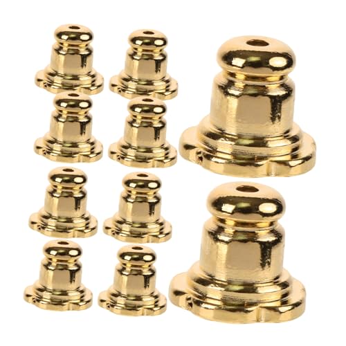 Tofficu 10 Stück Teiliges Goldfarbener Elektroplattierter Kupfer Ohrstecker Verschluss Klein Leicht und Geeignet für DIY Schmuckherstellung und Sichere Befestigung von Ohrsteckern von Tofficu