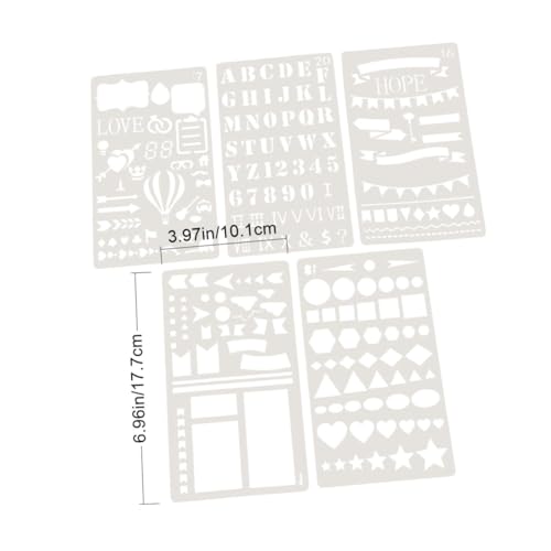 Tofficu 10 Stück Teiliges Hollow Out Fashion Drawing Stencils Langlebige DIY Malvorlagen für Kreative Journalgestaltung und Wanddekoration Vielseitig Einsetzbar Weiß von Tofficu