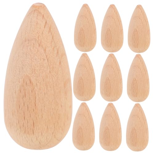 Tofficu 10 Stück Teiliges Holzfiguren zum Bemalen Natürliche Unbehandelte Steckpuppen aus Holz DIY Bastelset für Kreative Handarbeitsprojekte für Graffiti und Weihnachtsdeko Fördert von Tofficu