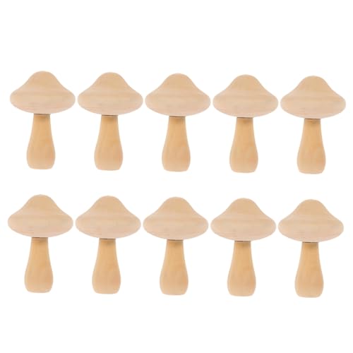 Tofficu 10 Stück Teiliges Holzpilz zum Bemalen Unfertige Pilzmodelle aus Holz für DIY Malspaß Glatte Oberfläche Leicht und Langlebig für Kreative Wohn und Gartendekoration Tofficu 10 Stück Teiliges Holzpilz zum Bemalen Unfertige Pilzmodelle aus Holz für DIY Malspaß Glatte Oberfläche Leicht und Langlebig für Kreative Wohn und Gartendekoration von Tofficu