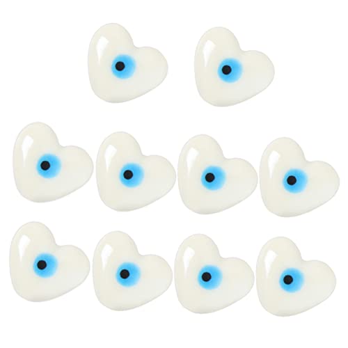 Tofficu 10 Stück Teiliges Keramik Evil Eye Perlen mit Großem für DIY Schmuckherstellung Charmante Weiße Handwerksperlen für Armbänder Halsketten Bastelarbeiten und Kreative Accessoires Tofficu 10 Stück Teiliges Keramik Evil Eye Perlen mit Großem für DIY Schmuckherstellung Charmante Weiße Handwerksperlen für Armbänder Halsketten Bastelarbeiten und Kreative Accessoires von Tofficu