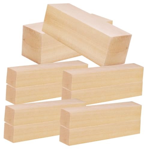 Tofficu 10 Stück Teiliges Lindenholz Schnitzblock Roh Naturbelassen für Holzschnitzerei Whittling und DIY Bastelprojekte Geeignet für Anfänger und Profis Vielseitige Rechteckige Tofficu 10 Stück Teiliges Lindenholz Schnitzblock Roh Naturbelassen für Holzschnitzerei Whittling und DIY Bastelprojekte Geeignet für Anfänger und Profis Vielseitige Rechteckige von Tofficu