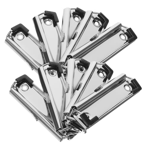 Tofficu 10 Stück Teiliges Metall Klemmbrett Clips Stark Haltbare Binder Clips für Dokumentenorganisation und Klemmbretter Stabile Metallklammern zur Sicheren Papierbefestigung im Büro und Tofficu 10 Stück Teiliges Metall Klemmbrett Clips Stark Haltbare Binder Clips für Dokumentenorganisation und Klemmbretter Stabile Metallklammern zur Sicheren Papierbefestigung im Büro und von Tofficu