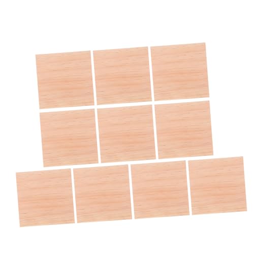 Tofficu 10 Stück Teiliges Quadratische Holzblöcke für Basteln Unlackierte Holzplatten zum Gravieren Malen Holzbrennen DIY handwerksprojekte Kreative Holzkunst für Familien von Tofficu
