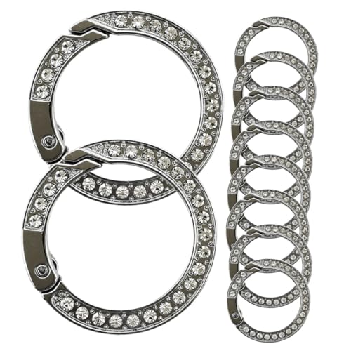 Tofficu 10 Stück Teiliges Runde Metall Schlüsselringe Robuste Schlüsselorganizer Ringe Geeignet für Autoschlüssel DIY Anhänger und Alltagsgebrauch Einfache Handhabung und Sichere von Tofficu