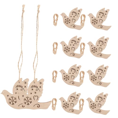 Tofficu 10 Stück Teiliges Runde Unbehandelte Holzscheiben mit Glatter Oberfläche zum Basteln und Bemalen Vielseitige Weihnachtsornamente aus Natürlichem Holz für DIY Dekoration und von Tofficu