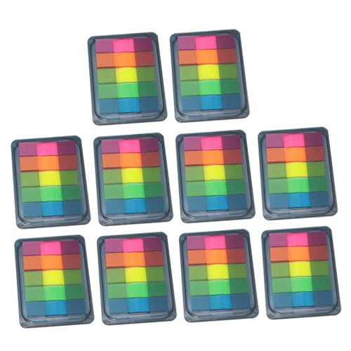 Tofficu 10 Stück Teiliges Selbstklebende Fluoreszierende Haftnotizen aus Pet Transparente Wiederverwendbare Index Label Pads in Bunten Farben für Büro Schule Markieren und Organisieren Tofficu 10 Stück Teiliges Selbstklebende Fluoreszierende Haftnotizen aus Pet Transparente Wiederverwendbare Index Label Pads in Bunten Farben für Büro Schule Markieren und Organisieren von Tofficu