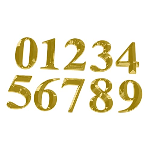 Tofficu 10 Stück Teiliges Selbstklebende Zahlenaufkleber in Gold Moderne Türnummernschilder für Zimmer Hausnummern Hotel Einfach Anzubringen und Abnehmbar Klare Lesbare Ziffern für Tofficu 10 Stück Teiliges Selbstklebende Zahlenaufkleber in Gold Moderne Türnummernschilder für Zimmer Hausnummern Hotel Einfach Anzubringen und Abnehmbar Klare Lesbare Ziffern für von Tofficu