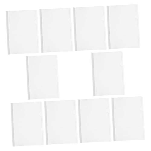 Tofficu 10 Stück Teiliges Slide Binder Transparente Ordner mit Weißem Schiebestab Langlebige Loseblattsammler für Bericht und Dokumentenorganisation Platzsparend und Professionell für Büro von Tofficu