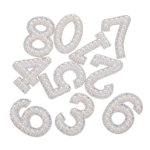 Tofficu 10 Stück Teiliges Strass Aufbügelpatch mit Perlen und Glitzerzahlen Einfache DIY Anwendung Langlebige Weiche Applikationen für Kleidung Jeans Taschen für Partys und Besondere Tofficu 10 Stück Teiliges Strass Aufbügelpatch mit Perlen und Glitzerzahlen Einfache DIY Anwendung Langlebige Weiche Applikationen für Kleidung Jeans Taschen für Partys und Besondere von Tofficu